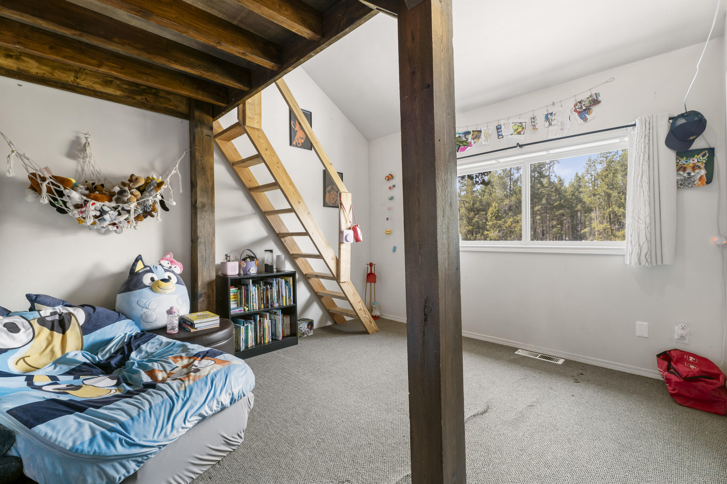 17062 Milky Way Bend, OR 97707 - Photo 29 of 39 Custom-built timber loft bed with reading nook tucked beneath ? every kid's dream