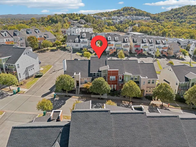 an aerial view of multiple house