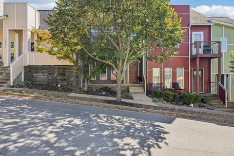 a street view along with residential houses