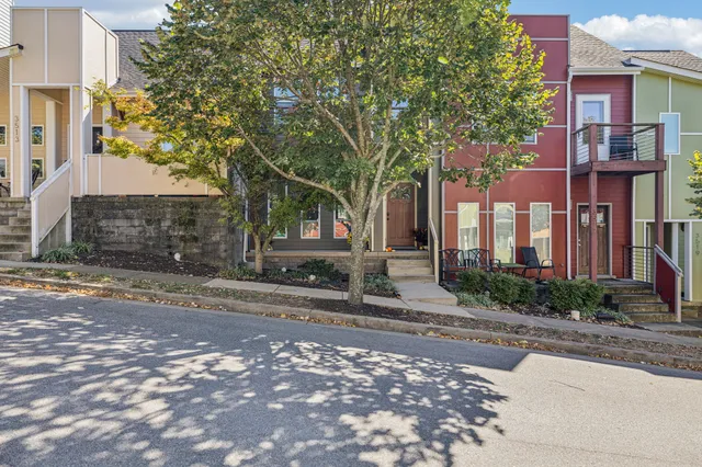 a street view along with residential houses