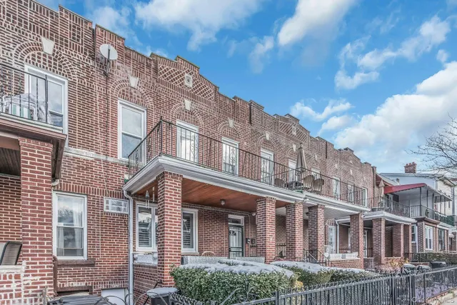 a front view of a building