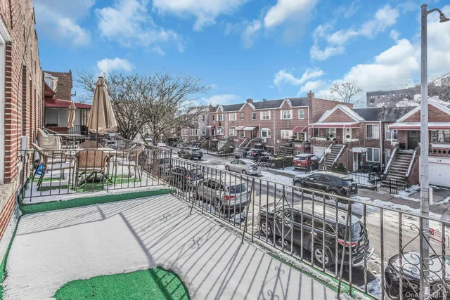 a view of a city from a terrace