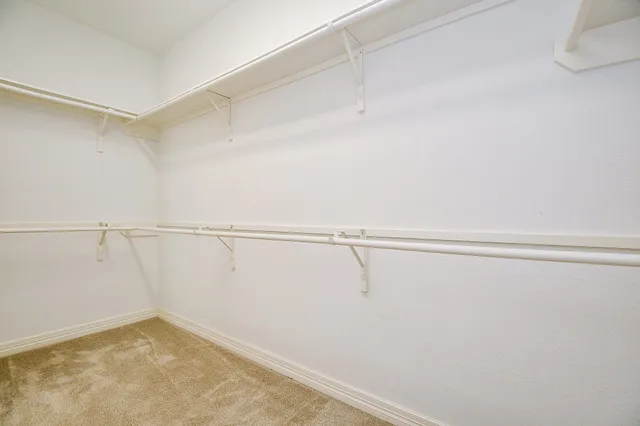 a view of small space with racks on the wall