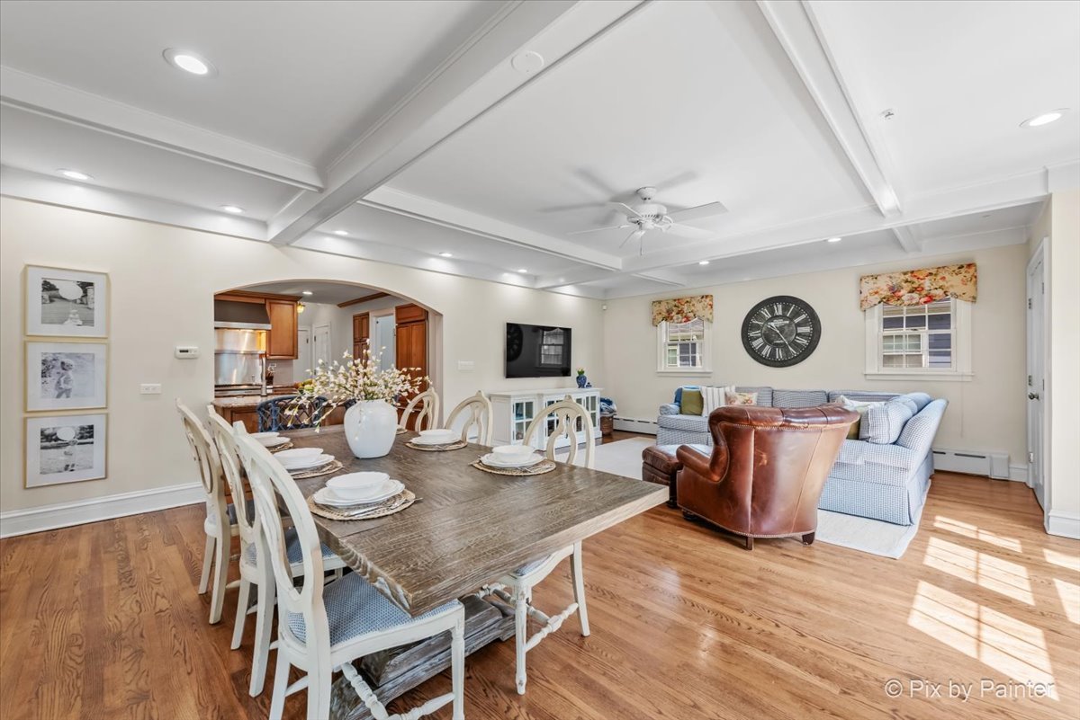 705 Hunter Road Glenview, IL 60025 - Photo 2 of 51 a view of a dining room with furniture and wooden floor