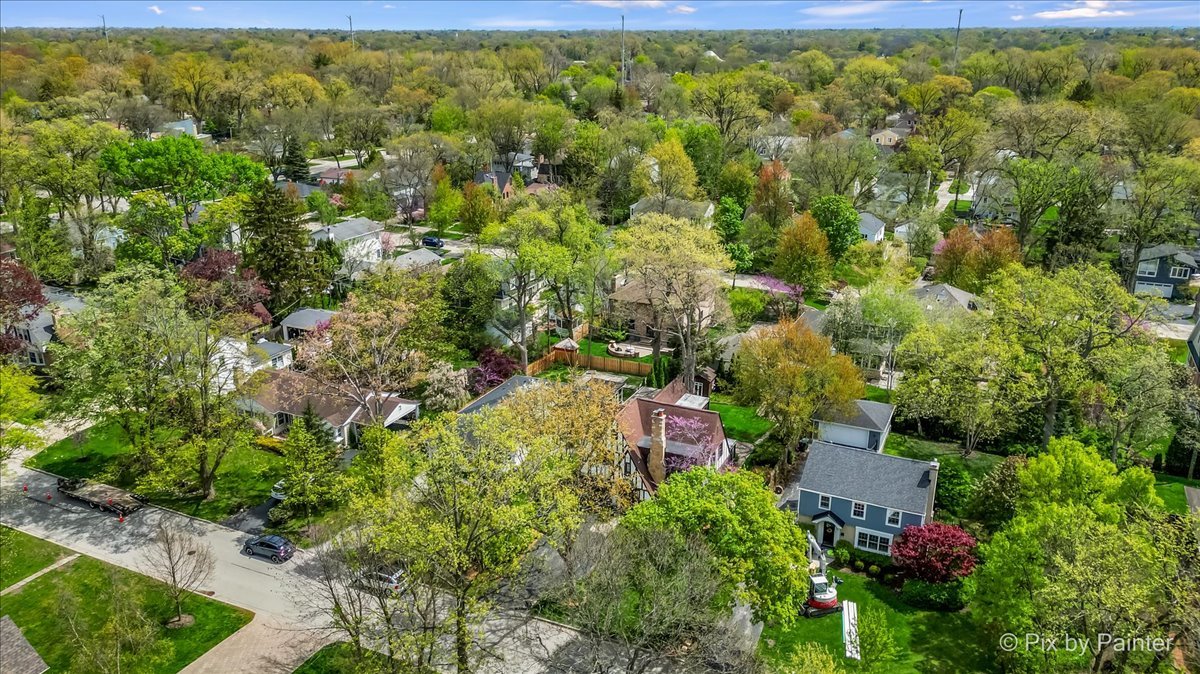 705 Hunter Road Glenview, IL 60025 - Photo 36 of 51 an aerial view of a house with a yard