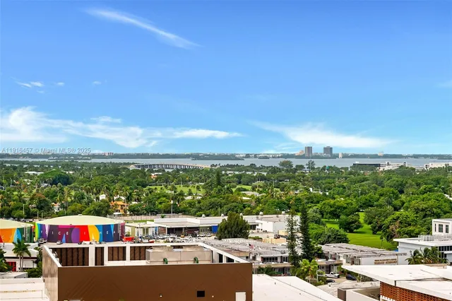 a view of city from terrace with seating space
