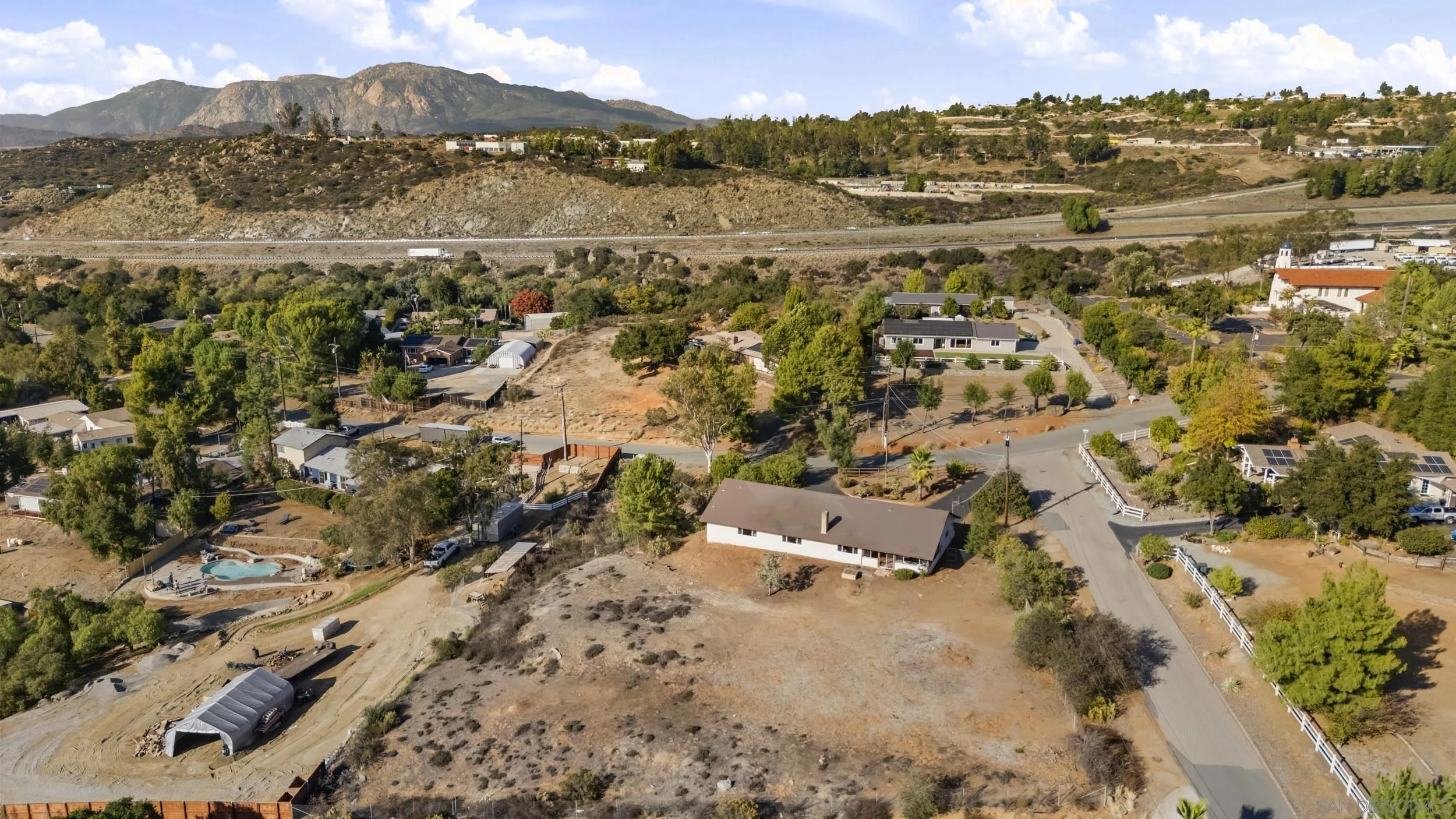 1429 Midway Drive Alpine, CA 91901 - Photo 40 of 42 an aerial view of a city with lots of residential buildings