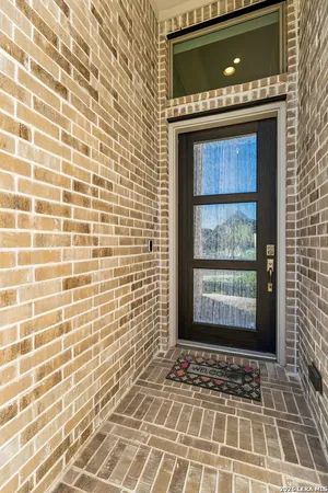 a front view of a house with a window