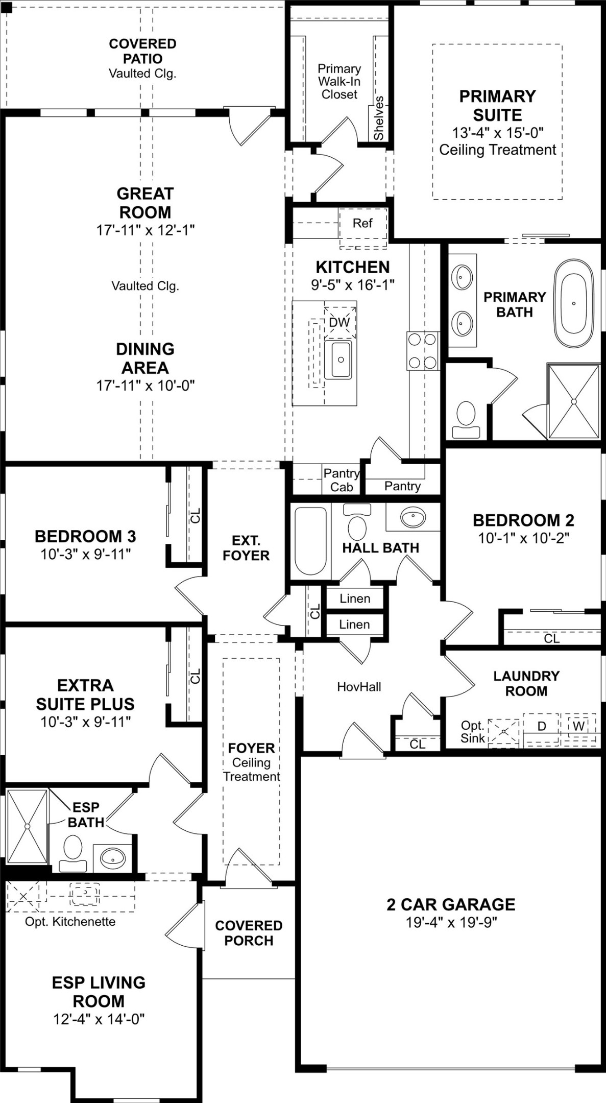 2811 Clapbread Lane Rosenberg, TX 77471 - Photo 29 of 29 The Pasadena ESP floor plan by K. Hovnanian Homes. 1st floor shown. *Prices, plans, dimensions, features, specifications, materials, and availability of homes or communities are subject to change without notice or obligation.