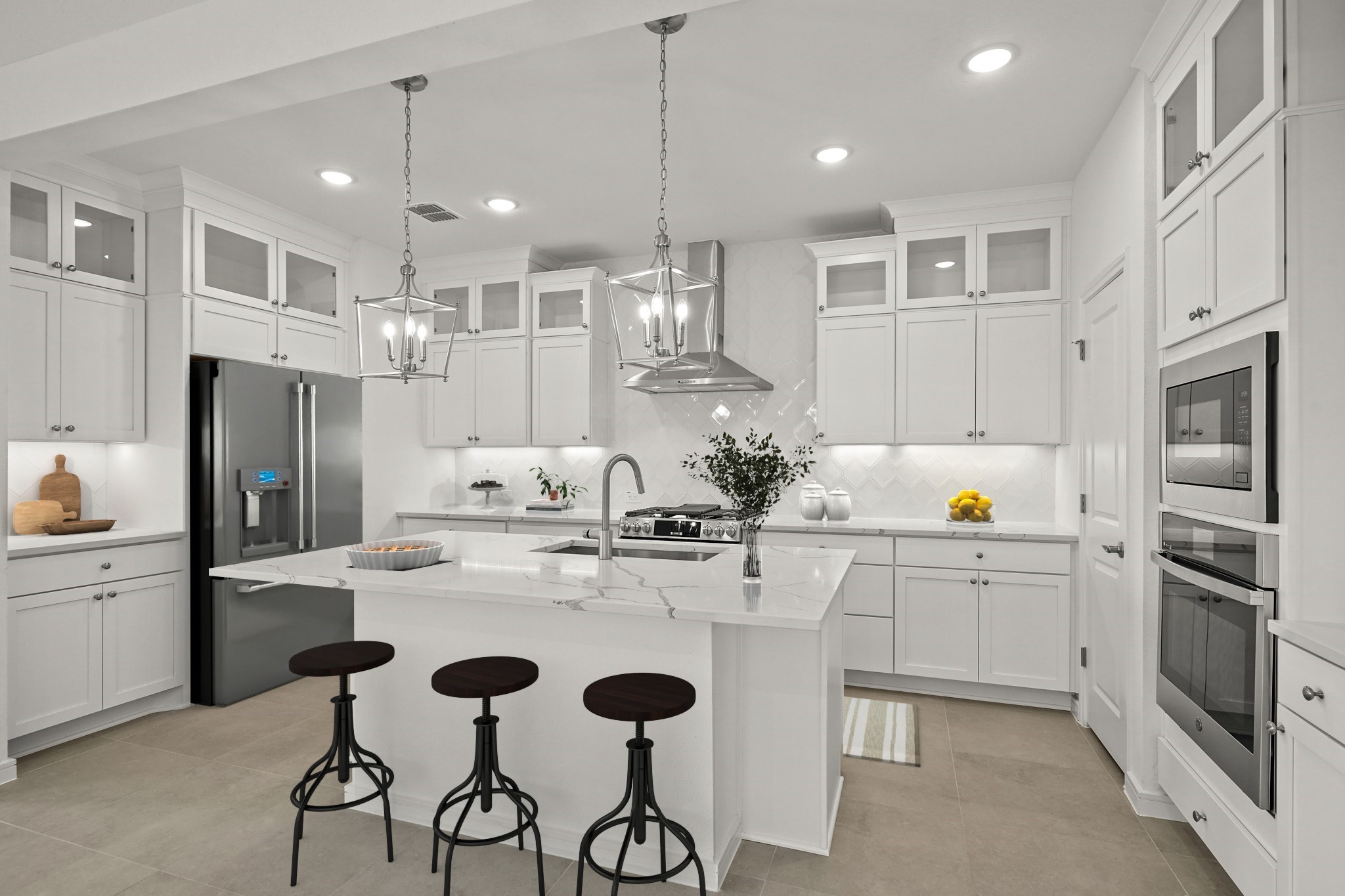 2811 Clapbread Lane Rosenberg, TX 77471 - Photo 8 of 29 Stunning kitchen with white stacked cabinets (*Photo not of actual home and used for illustration purposes only.)