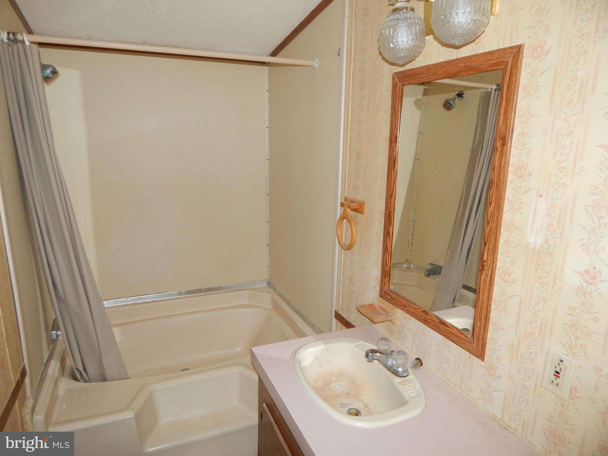 189 Washington Street Inwood, WV 25428 - Photo 18 of 30 a bathroom with a sink a mirror and a shower