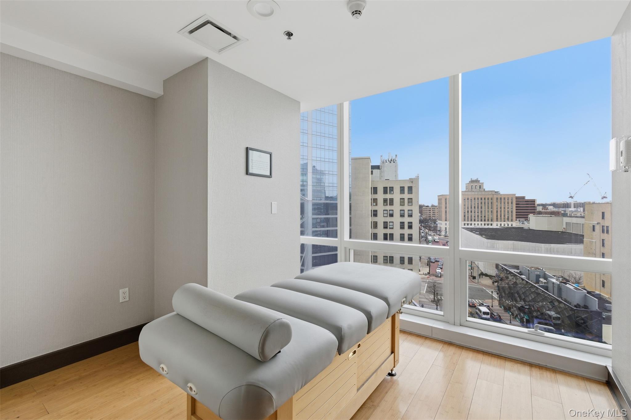 5 Renaissance Square, Unit 16D White Plains, NY 10601 - Photo 24 of 29 a bedroom with furniture and a large window