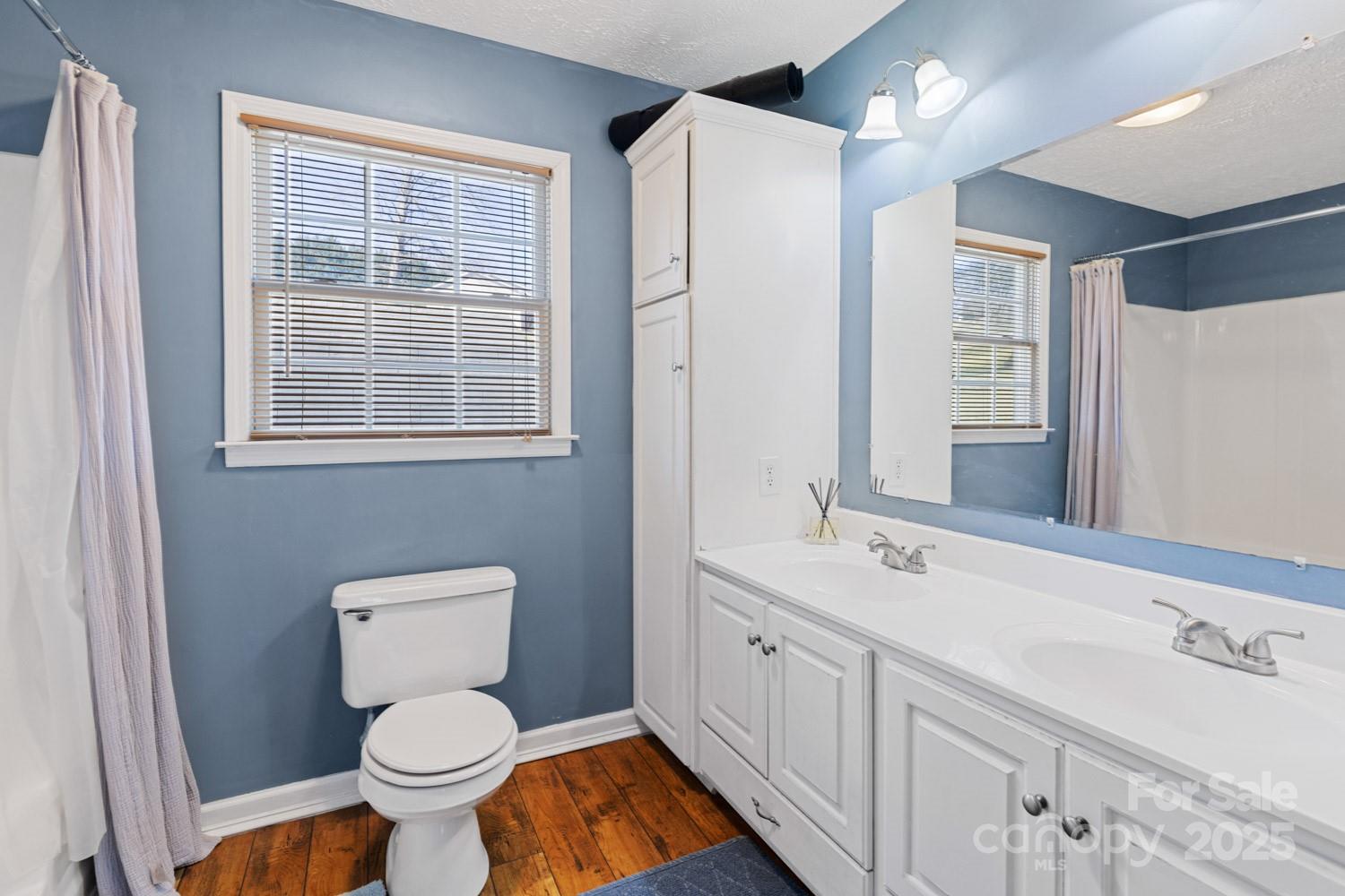 122 Ramsey Road Asheville, NC 28806 - Photo 11 of 19 a bathroom with a sink toilet a mirror and shower