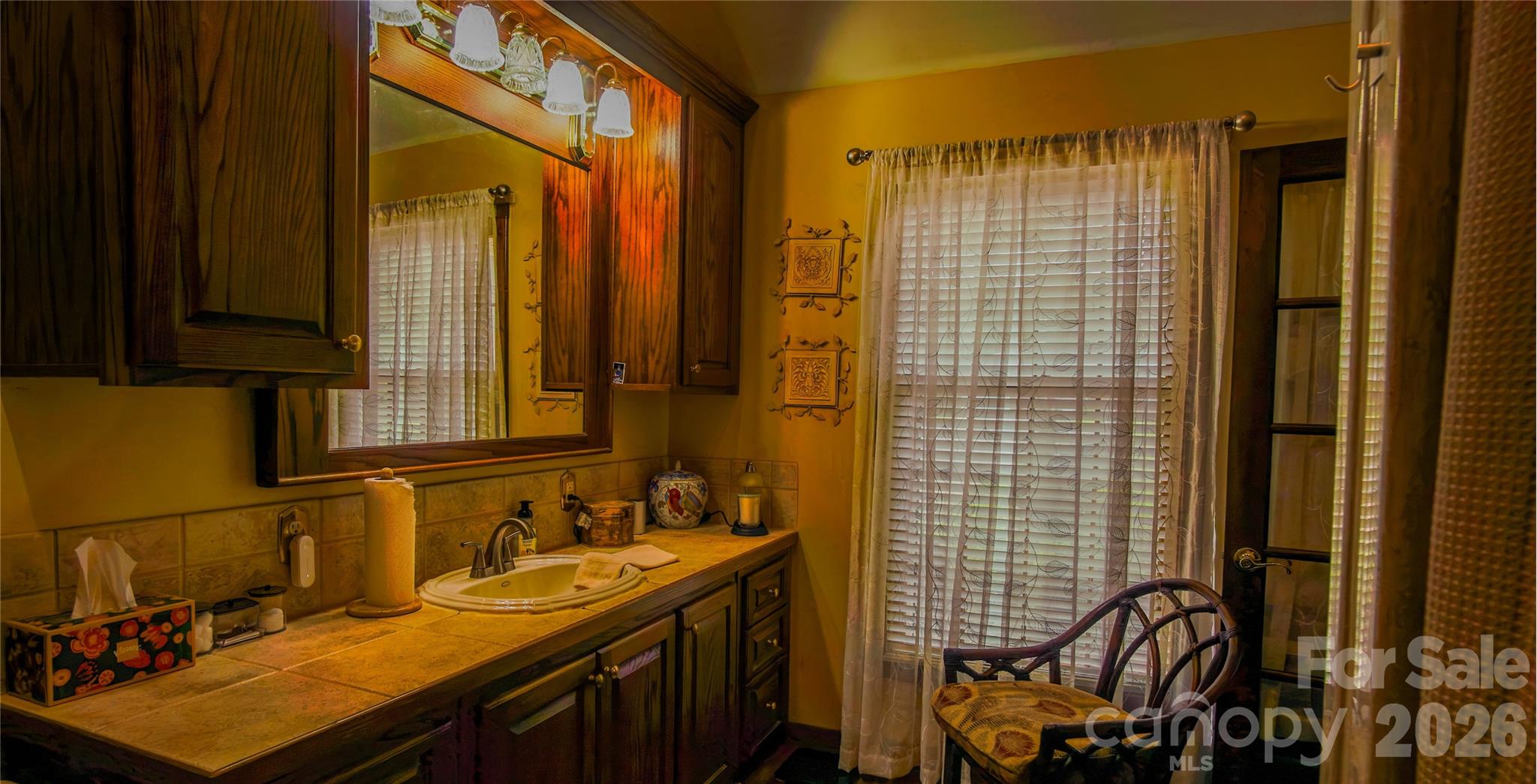 204 Old Stage Coach Road Lawndale, NC 28090 - Photo 16 of 33 a bathroom with a sink and a mirror