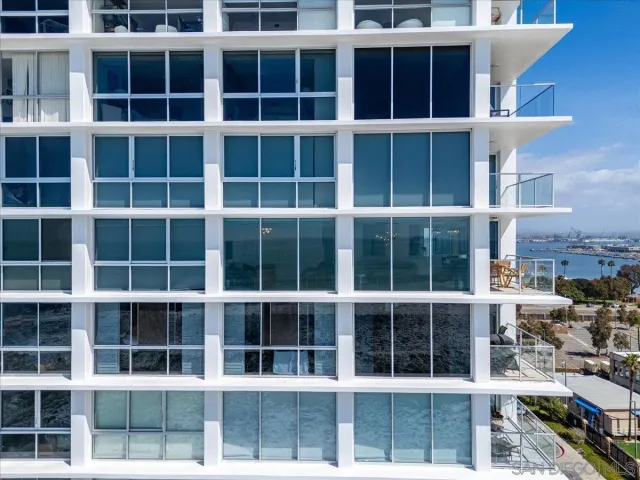 a view of a city with tall buildings