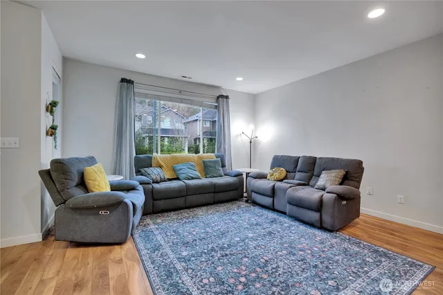 a living room with furniture and a couch