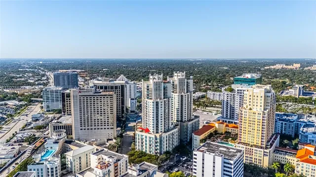 an aerial view of a city