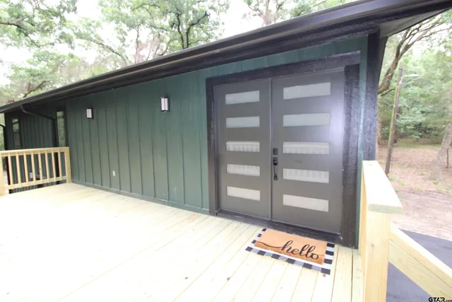 a backyard of a house