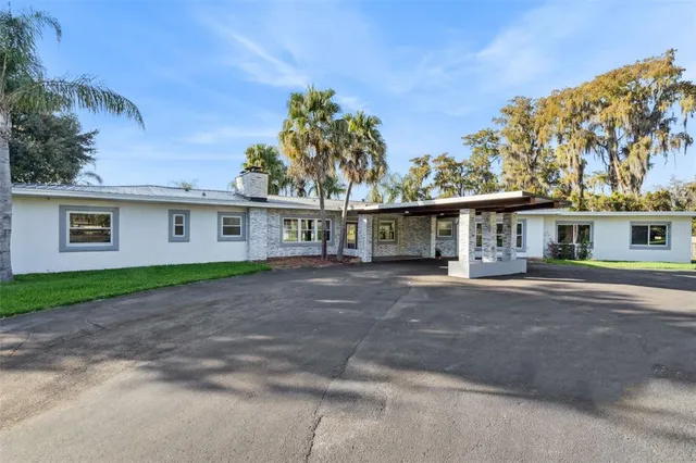 a view of a lake with a mountain in the background