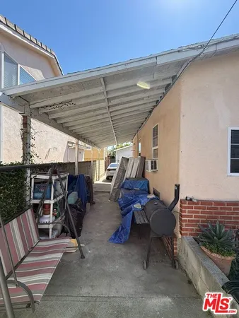 a view of porch with seating space
