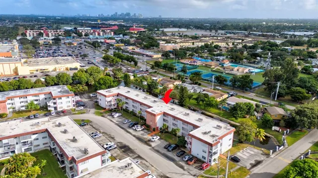 an aerial view of a city with lots of residential buildings