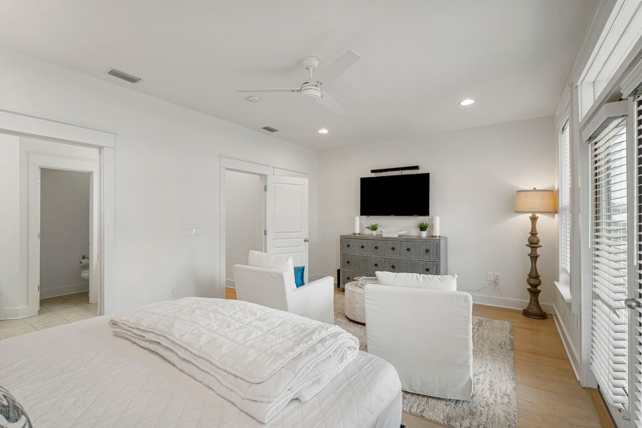 470 Beach Bike Way Inlet Beach, FL 32461 - Photo 15 of 48 a room with a bed and a flat screen tv