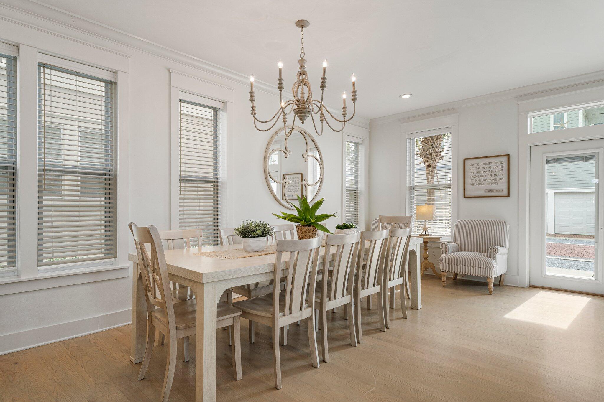 470 Beach Bike Way Inlet Beach, FL 32461 - Photo 8 of 48 a view of a dining room with furniture and chandelier
