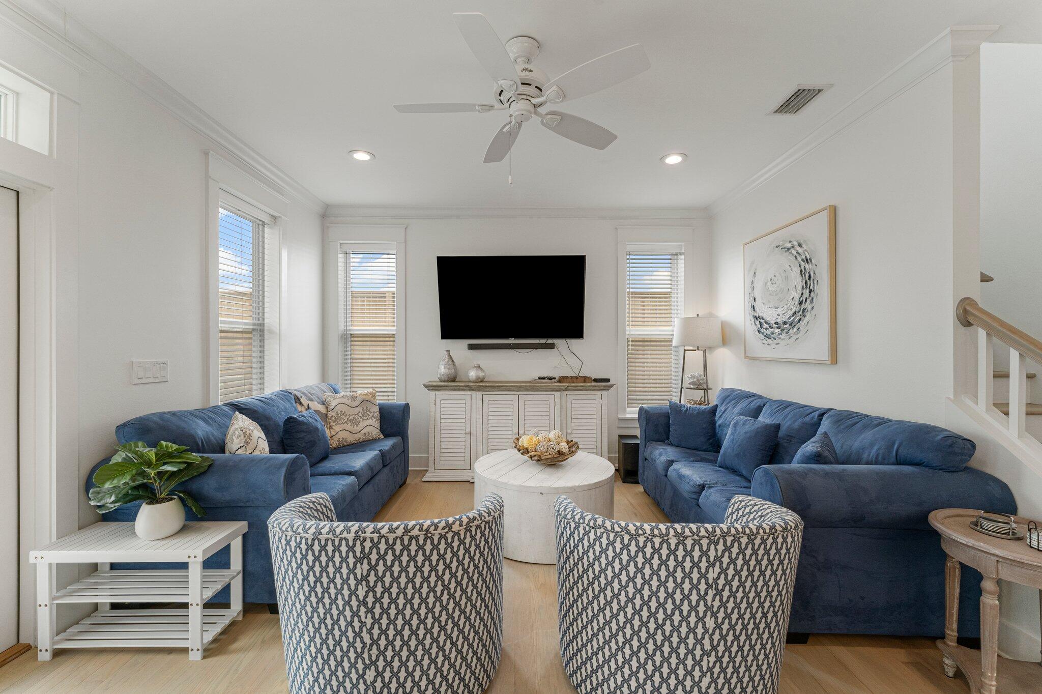 470 Beach Bike Way Inlet Beach, FL 32461 - Photo 9 of 48 a living room with furniture and a flat screen tv