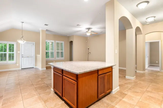 an empty room with a window