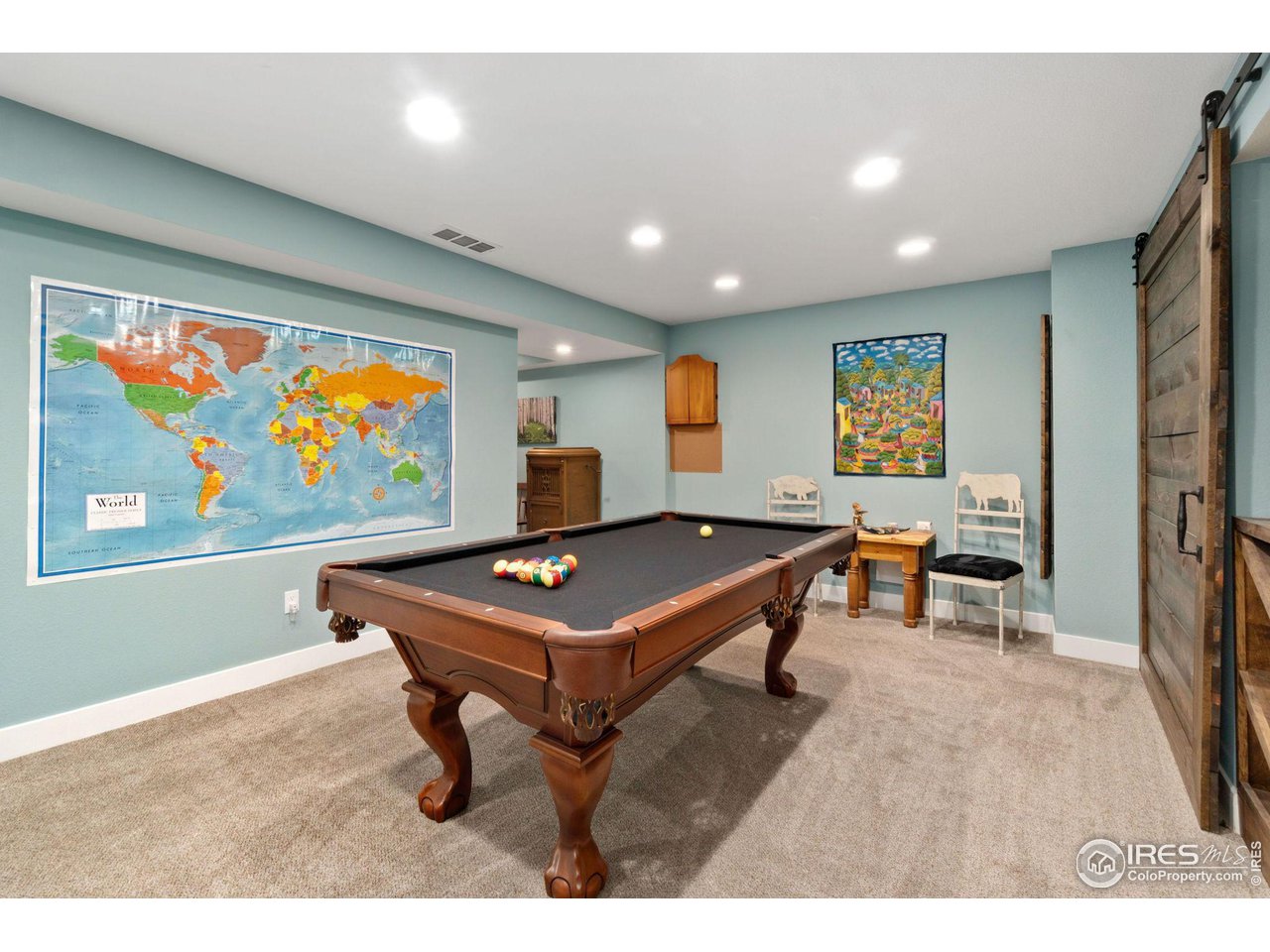 2425 Windrow Lane Lafayette, CO 80026 - Photo 27 of 35 a room with furniture pool table and a rug