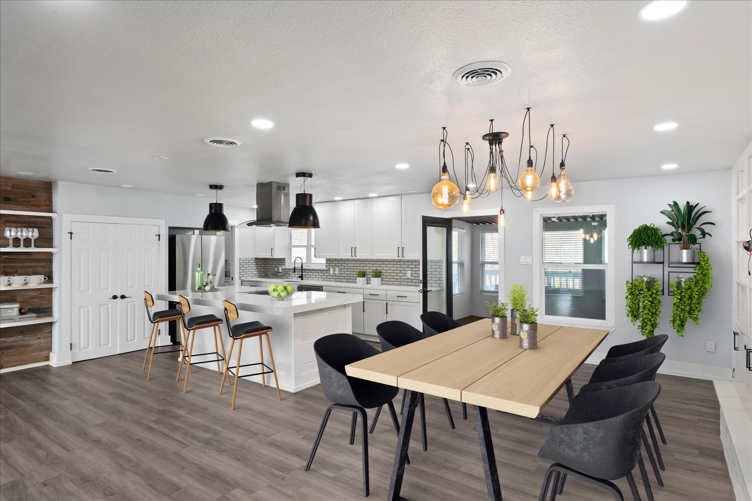 8601 Sansom Road Austin, TX 78754 - Photo 1 of 1 Dining Room and Kitchen - Virtual Staging