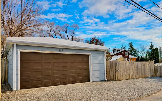 a view of a house with a garage