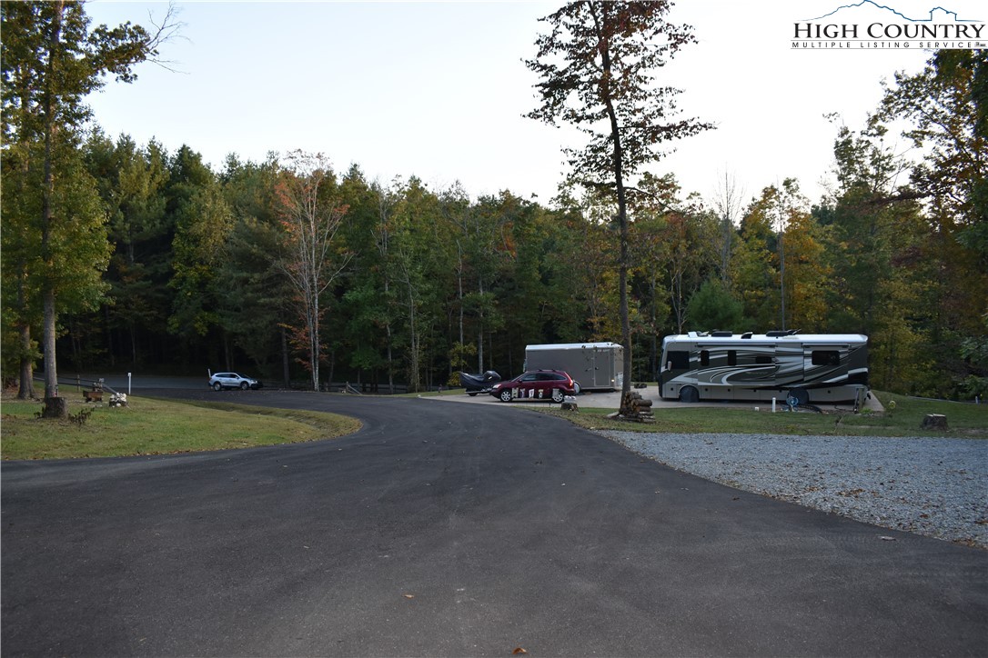 a view of a park with slide
