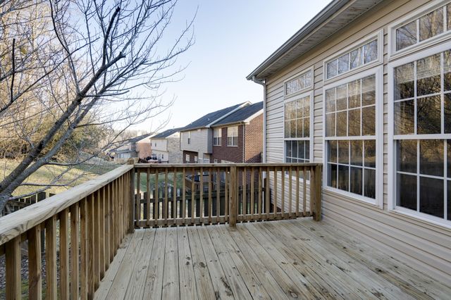 a view of wooden deck
