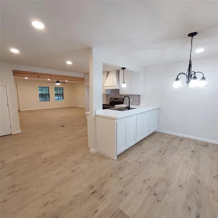 an empty room with an entryway