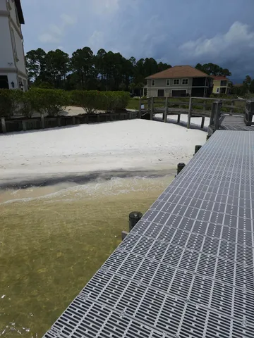 a view of terrace with lake view