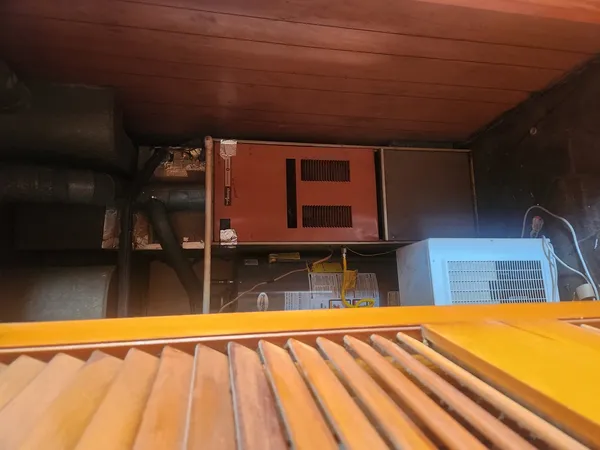 a view of swimming pool with seating area