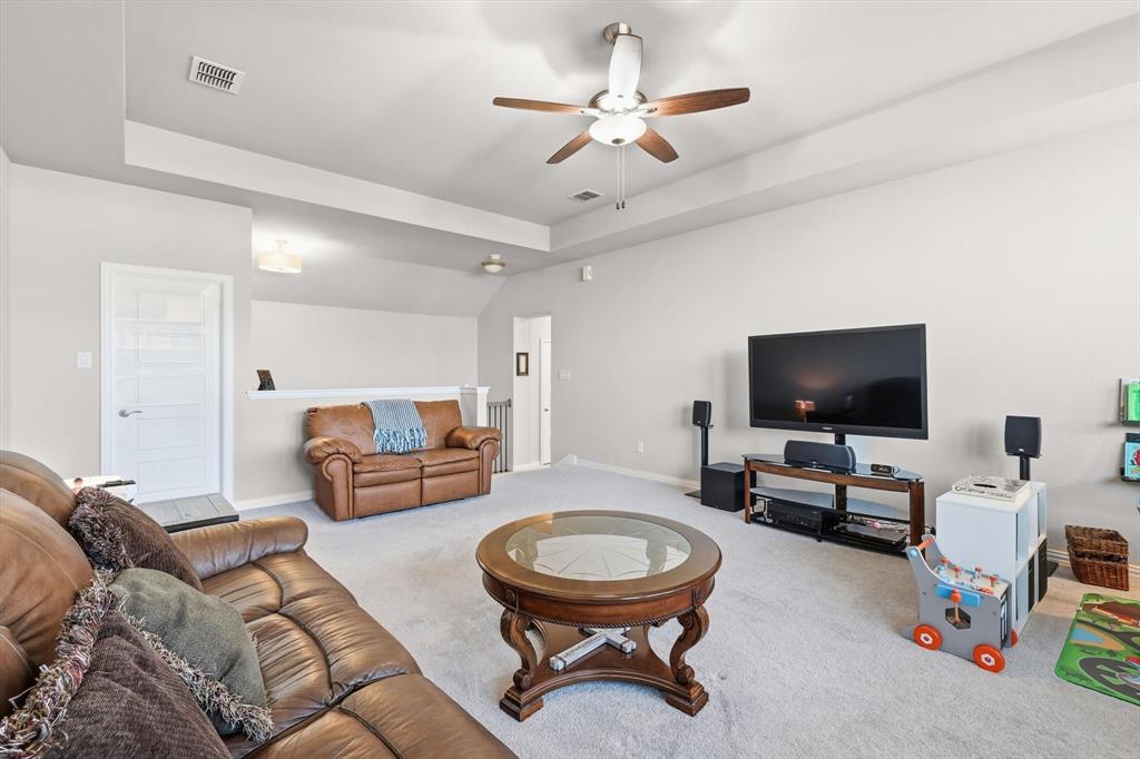 529 Prairie Run Aledo, TX 76008 - Photo 30 of 40 a living room with furniture and a flat screen tv