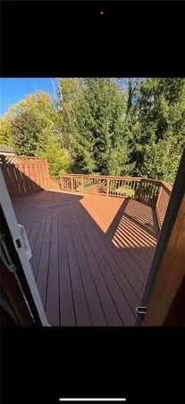 a view of kitchen with wooden floor