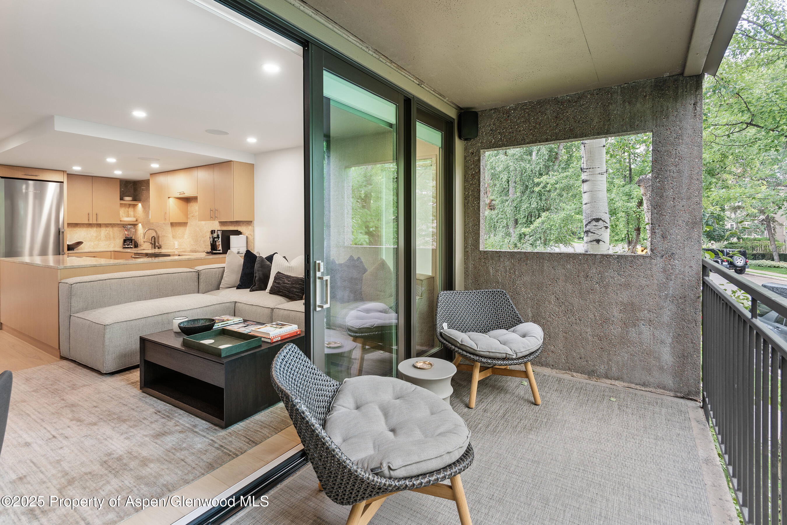800 East Hopkins Avenue, Unit B5 Aspen, CO 81611 - Photo 14 of 29 a kitchen with a table chairs a sink dishwasher and cabinets