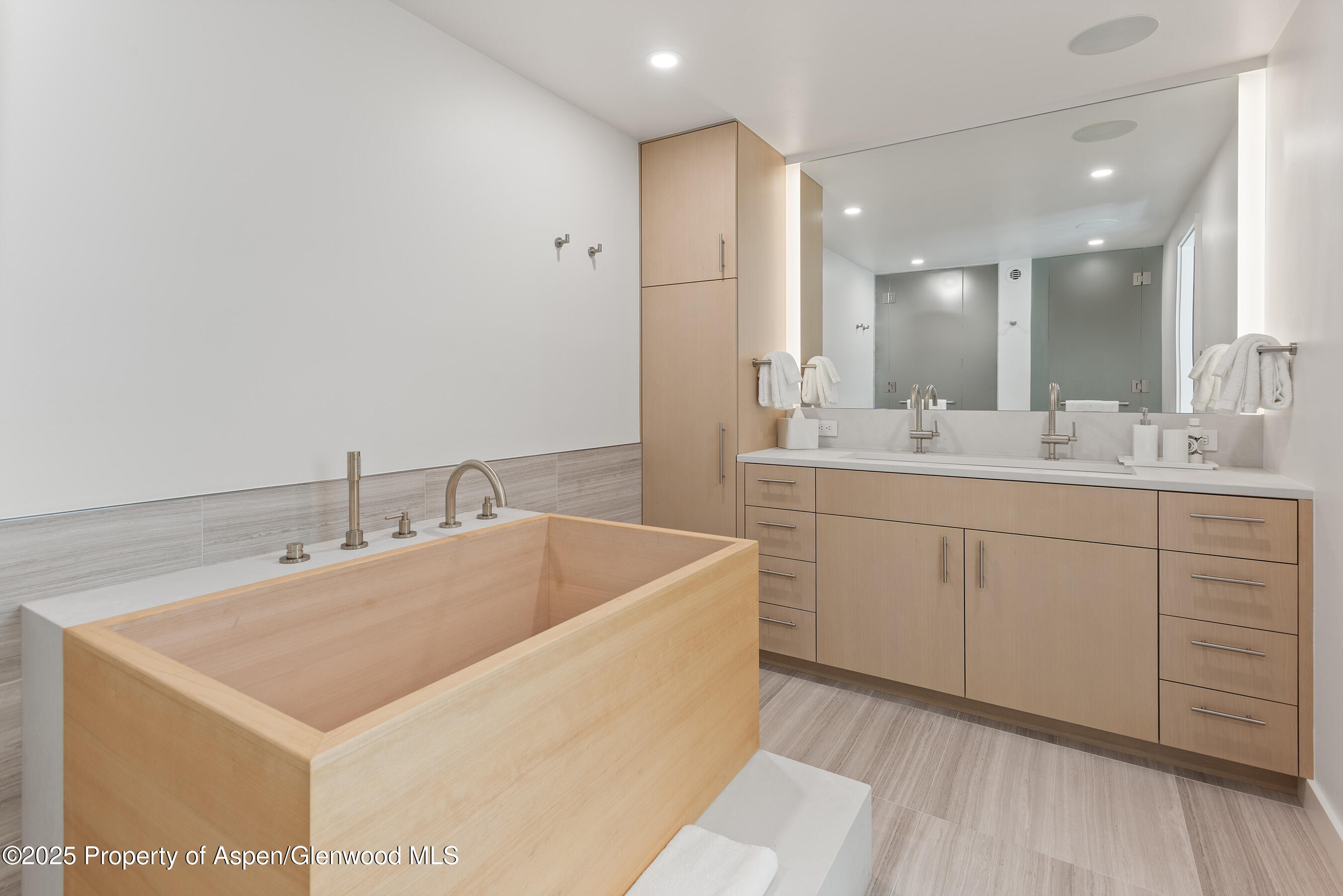 800 East Hopkins Avenue, Unit B5 Aspen, CO 81611 - Photo 18 of 29 a bathroom with a sink a vanity and a mirror