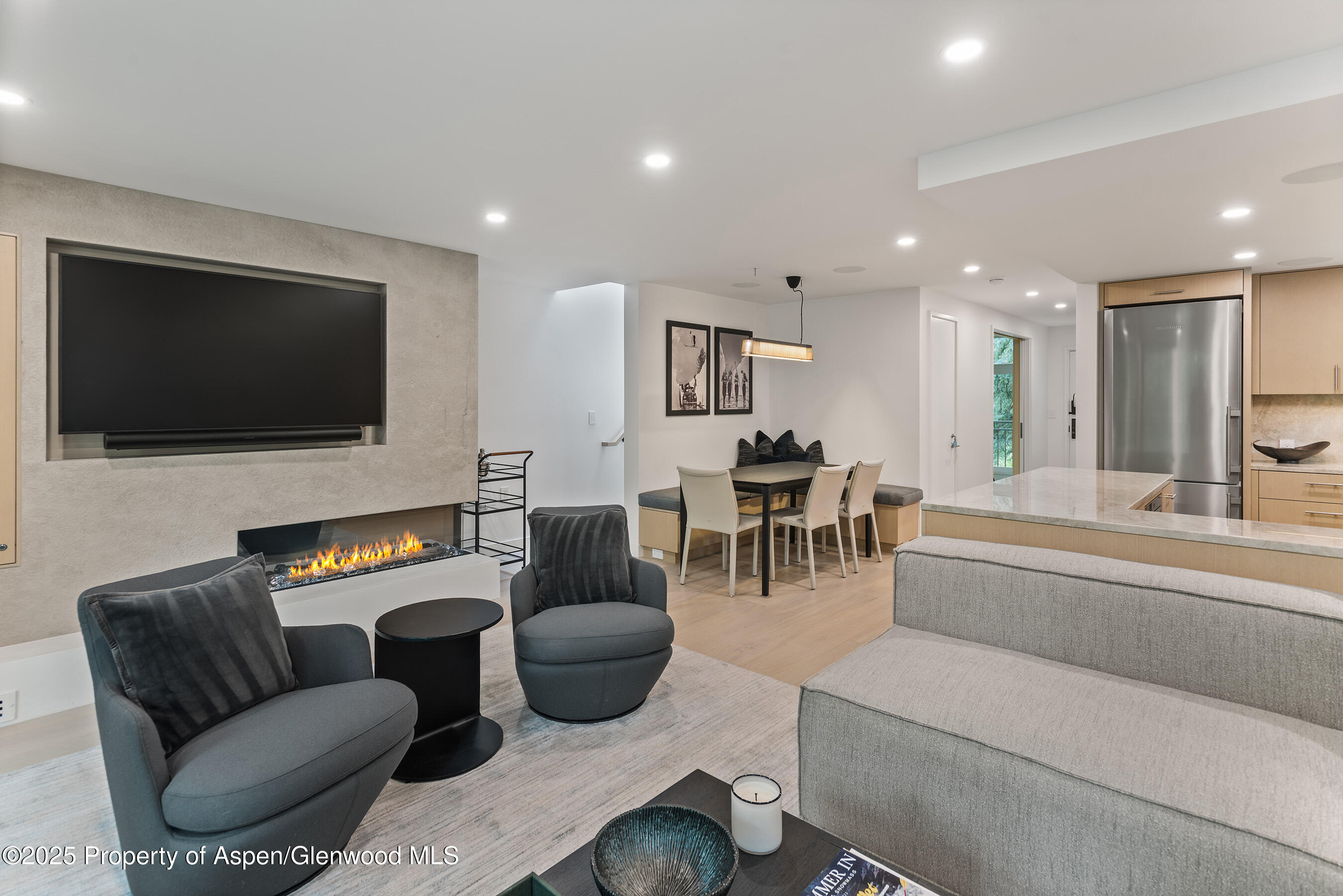 800 East Hopkins Avenue, Unit B5 Aspen, CO 81611 - Photo 10 of 29 a living room with furniture and a flat screen tv