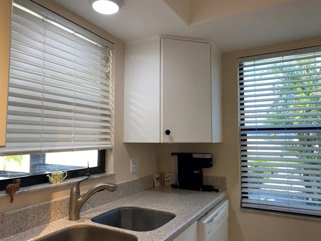 an outdoor space with seating