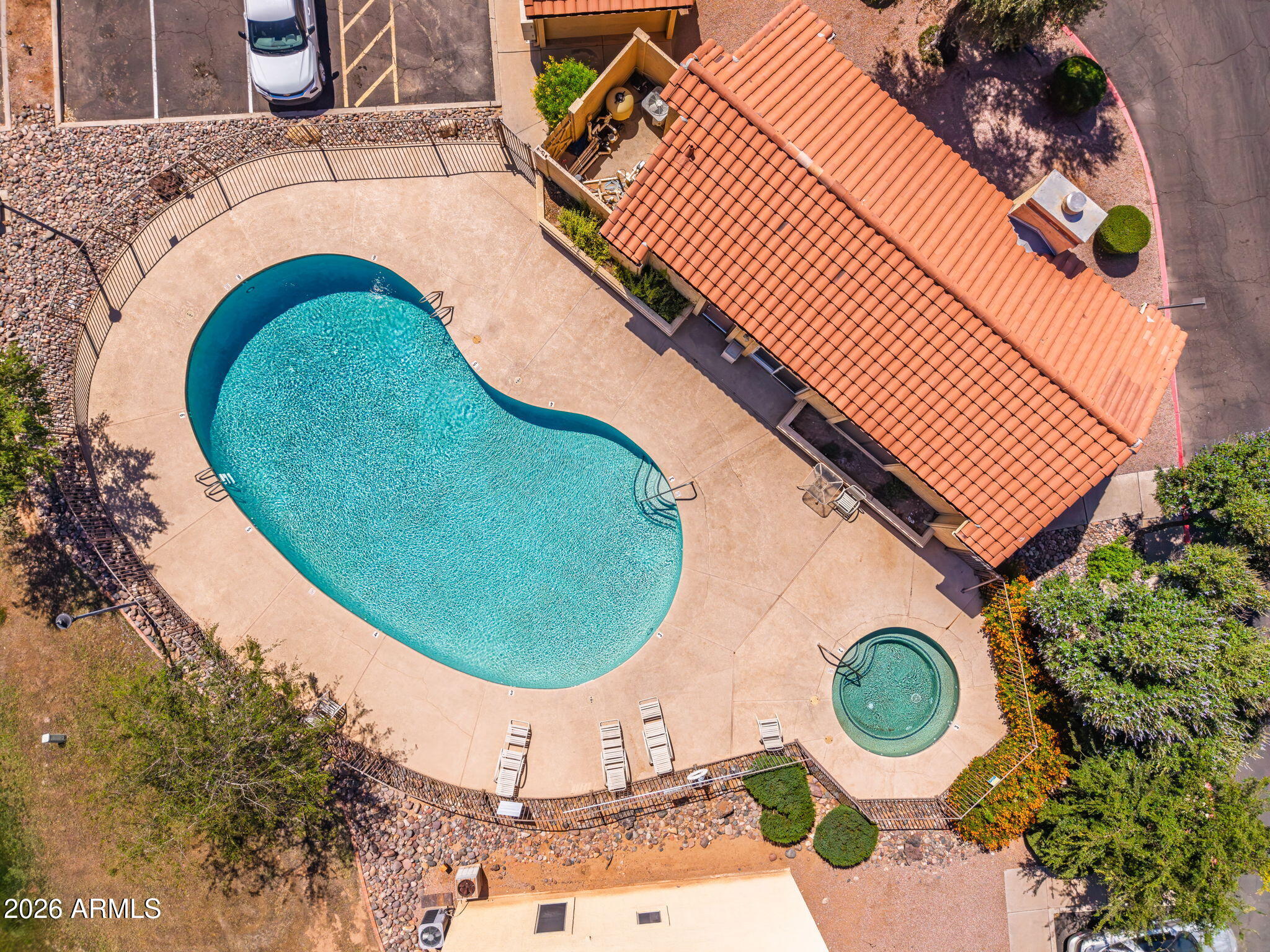 653 West Guadalupe Road, Unit 2015 Mesa, AZ 85210 - Photo 17 of 23 Pool Drone View
