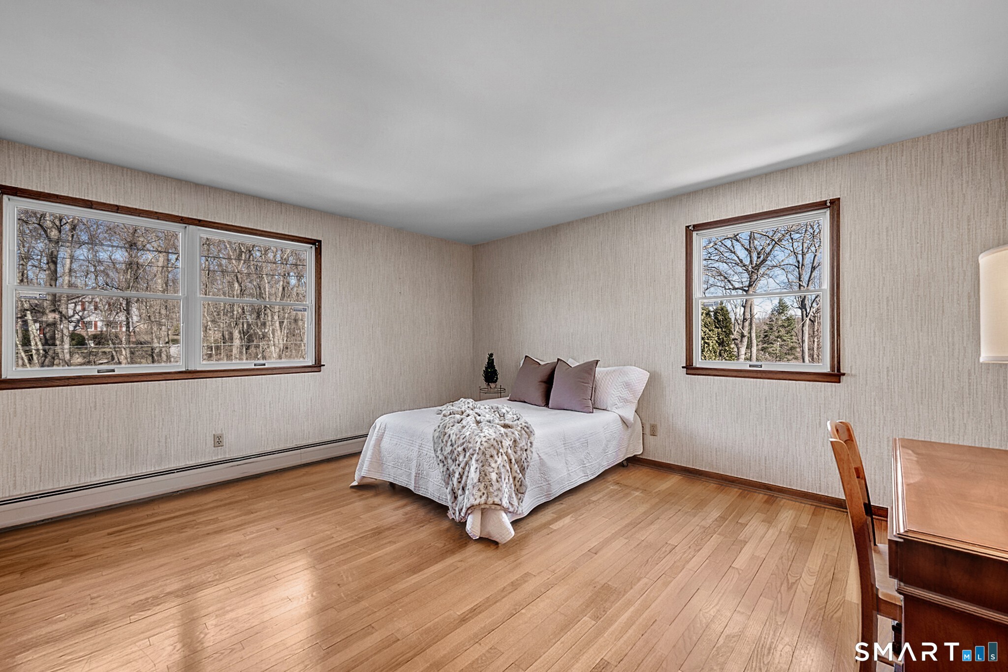67 Hillside Lane Monroe, CT 06468 - Photo 18 of 40 Bedroom two has hardwood floors and beautiful windows to allow plenty of light in.