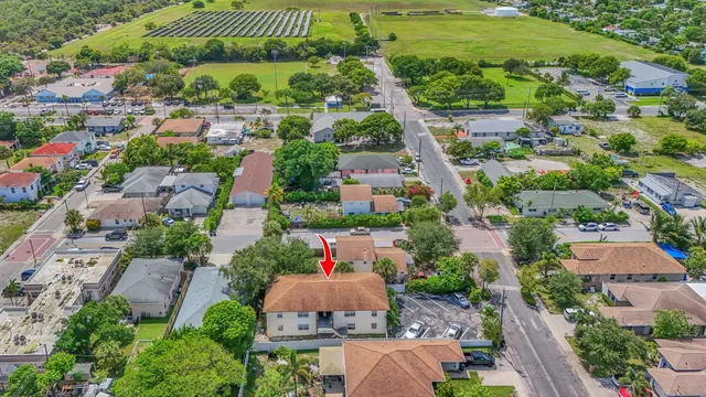 an aerial view of a city