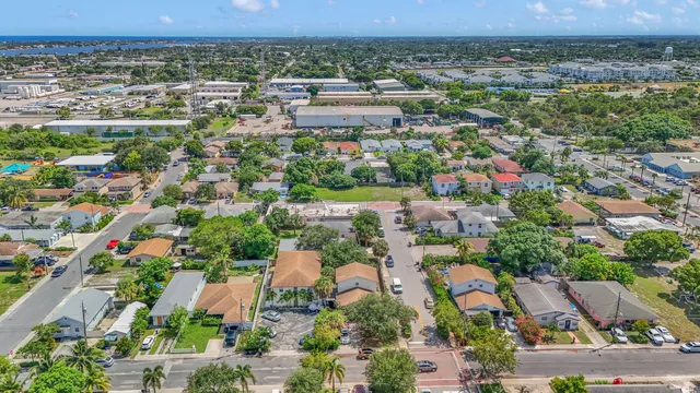 an aerial view of a city