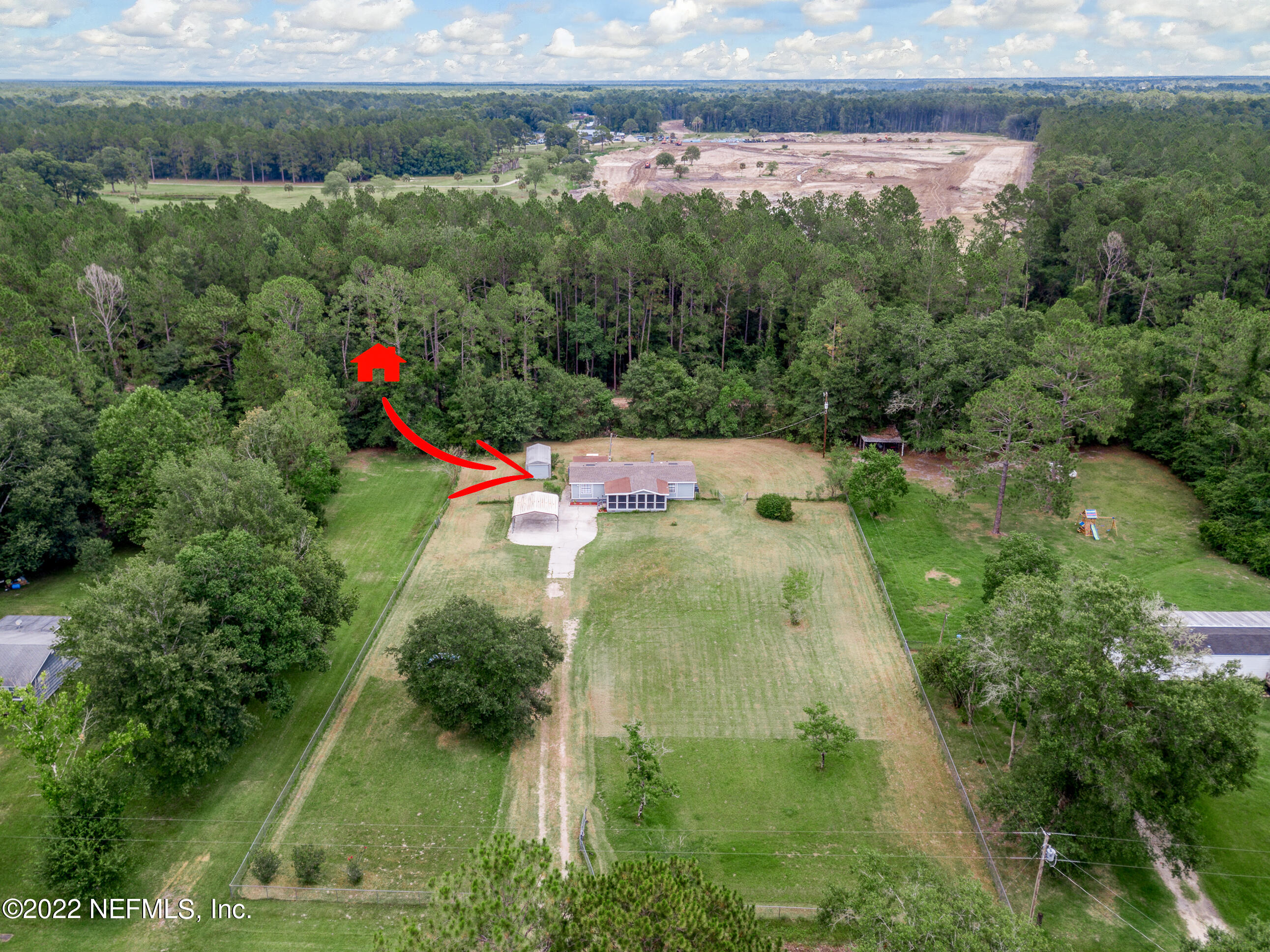 54360 Church Road Callahan, FL 32011 - Photo 33 of 37 a aerial view of a house