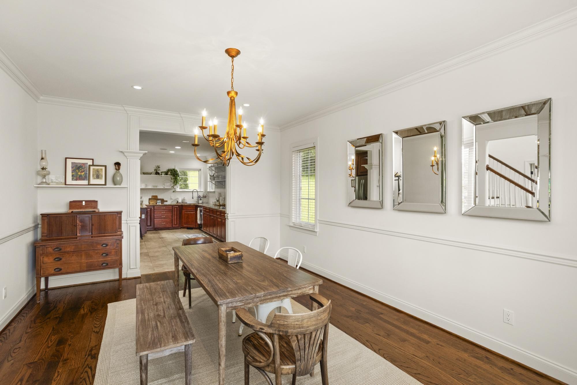 108 Hunters Run Nashville, TN 37209 - Photo 17 of 36 a view of a dining room with furniture and wooden floor
