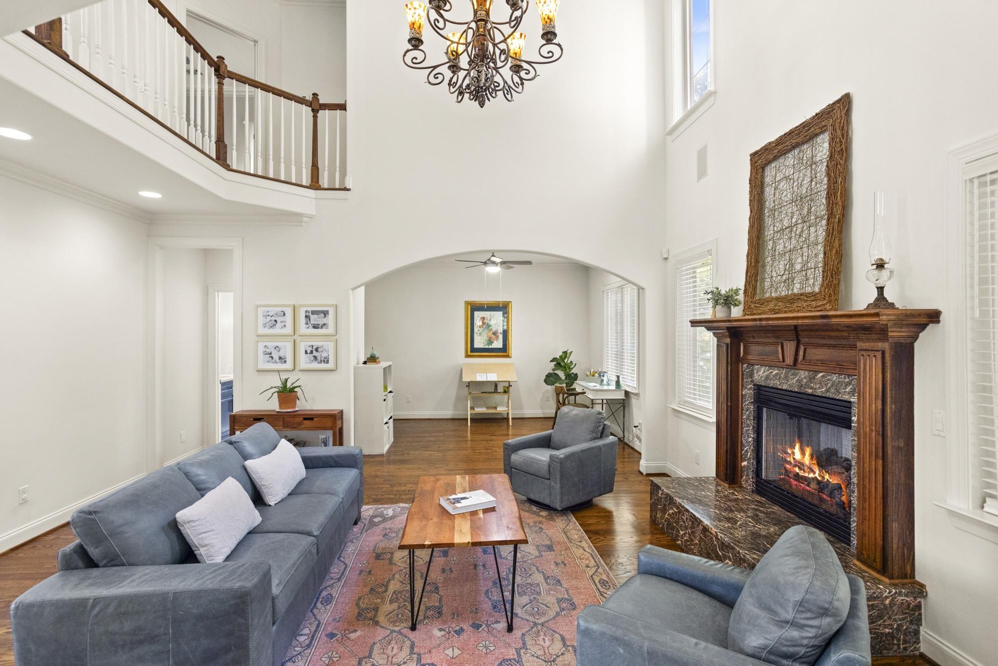 108 Hunters Run Nashville, TN 37209 - Photo 5 of 36 a living room with furniture a fireplace and a window